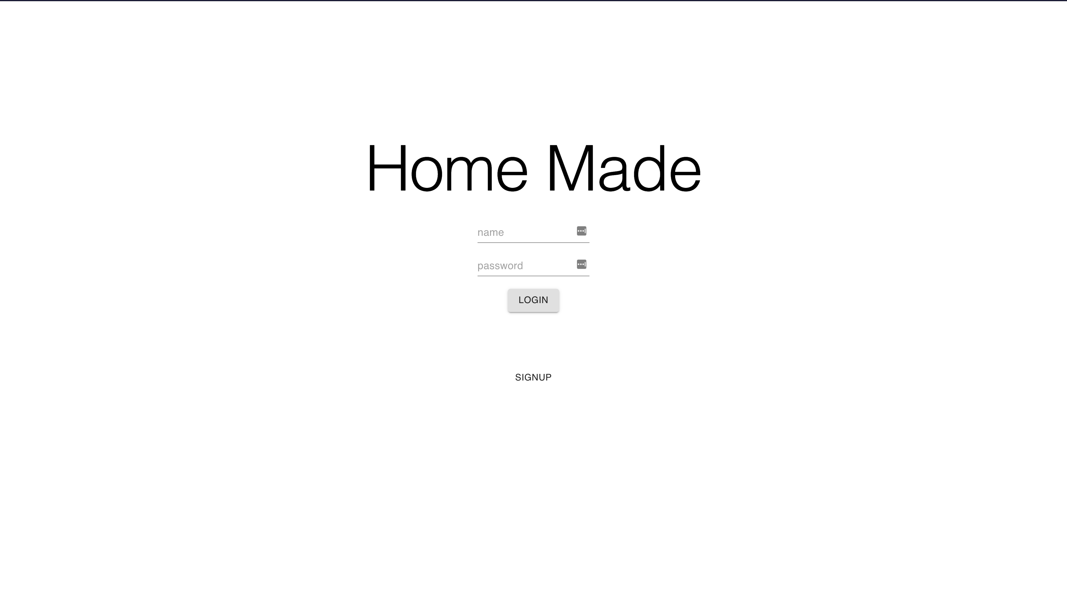 Sign in page for home made project